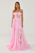 Load image into Gallery viewer, Strapless Chiffon Evening Dress