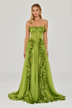 Load image into Gallery viewer, Strapless Chiffon Evening Dress