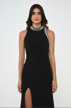 Load image into Gallery viewer, Stone-Embellished Backless Long Evening Dress