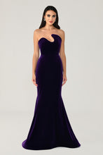 Load image into Gallery viewer, Strapless Asymmetric Cut Evening Dress