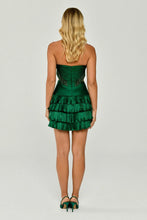 Load image into Gallery viewer, Strapless Beaded Tassel Embellished Shiny Short Party Dress