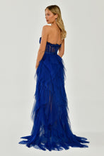 Load image into Gallery viewer, Strapless Pleated Tulle Evening Dress