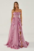 Load image into Gallery viewer, Strapless Chiffon Evening Dress