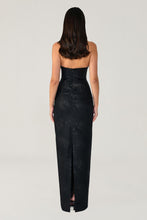 Load image into Gallery viewer, Strapless Stone-Embellished Heart Bust Jacquard Long Evening Dress