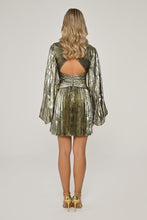 Load image into Gallery viewer, Deep V-Neck Pleated Shiny Short Party Dress