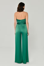 Load image into Gallery viewer, Satin Jumpsuit with Waist Tie and Wide-Leg