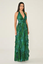 Load image into Gallery viewer, V-Neck Layered Chiffon Maxi Dress