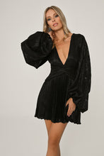 Load image into Gallery viewer, Deep V-Neck Pleated Shiny Short Party Dress