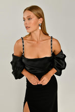 Load image into Gallery viewer, Balloon Sleeves Evening Gown