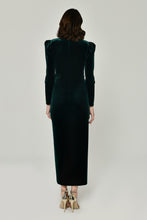 Load image into Gallery viewer, Deep V-Neck Long Sleeves Velvet Long Cocktail Dress