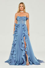 Load image into Gallery viewer, Strapless Chiffon Evening Dress