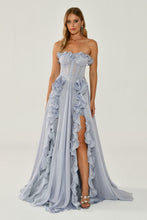 Load image into Gallery viewer, Strapless Chiffon Evening Dress