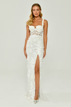 Load image into Gallery viewer, Embroidered Lace Strapy Evening Gown