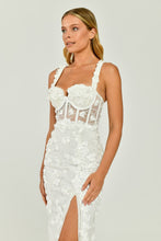 Load image into Gallery viewer, Embroidered Lace Strapy Evening Gown