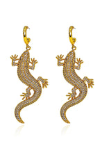 Load image into Gallery viewer, Gold Lizard Earrings