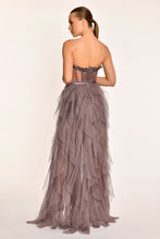 Load image into Gallery viewer, Strapless Pleated Tulle Evening Dress