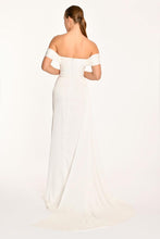 Load image into Gallery viewer, Low Shoulder Deep Slit Evening Dress