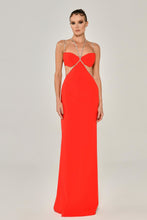 Load image into Gallery viewer, Sequin-Embellished Strapped Evening Dress