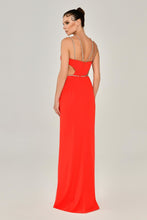 Load image into Gallery viewer, Sequin-Embellished Strapped Evening Dress