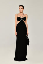 Load image into Gallery viewer, Sequin-Embellished Strapped Evening Dress