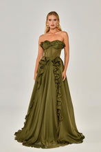 Load image into Gallery viewer, Strapless Chiffon Evening Dress