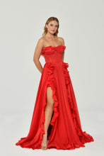 Load image into Gallery viewer, Strapless Chiffon Evening Dress