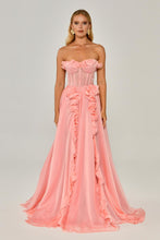 Load image into Gallery viewer, Strapless Chiffon Evening Dress