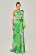 Load image into Gallery viewer, One Shoulder Deep Slit Evening Dress