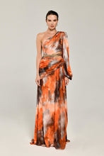 Load image into Gallery viewer, One Shoulder Deep Slit Evening Dress