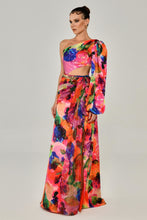 Load image into Gallery viewer, One Shoulder Deep Slit Evening Dress