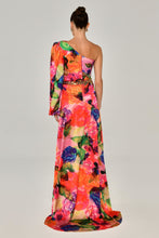 Load image into Gallery viewer, One Shoulder Deep Slit Evening Dress