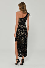 Load image into Gallery viewer, Asymmetric Lace One-Shoulde Midi Evening Cocktail Dress
