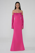 Load image into Gallery viewer, Strapless Sleeve Mermaid Cut Long Evening Dress
