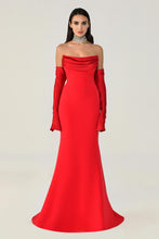 Load image into Gallery viewer, Strapless Sleeve Mermaid Cut Long Evening Dress
