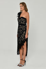 Load image into Gallery viewer, Asymmetric Lace One-Shoulde Midi Evening Cocktail Dress
