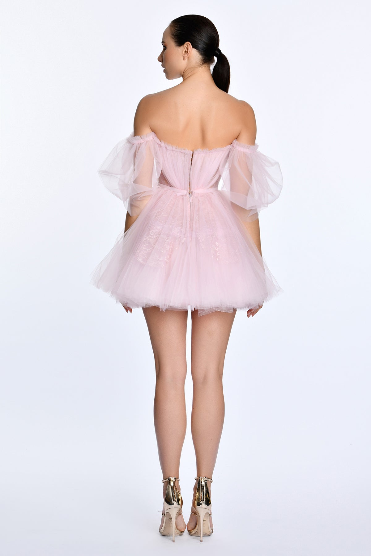 Blush Fleur Tulle Mini Dress