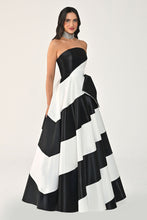 Load image into Gallery viewer, Strapless Two-Tone Princess Cut Satin Organza Gown
