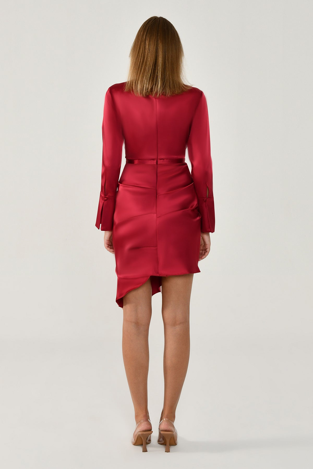 Ruby Allure Satin Wrap Dress