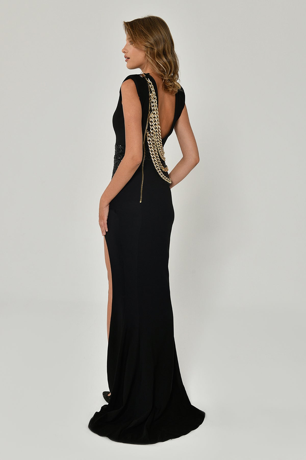 Midnight Chain Couture Gown