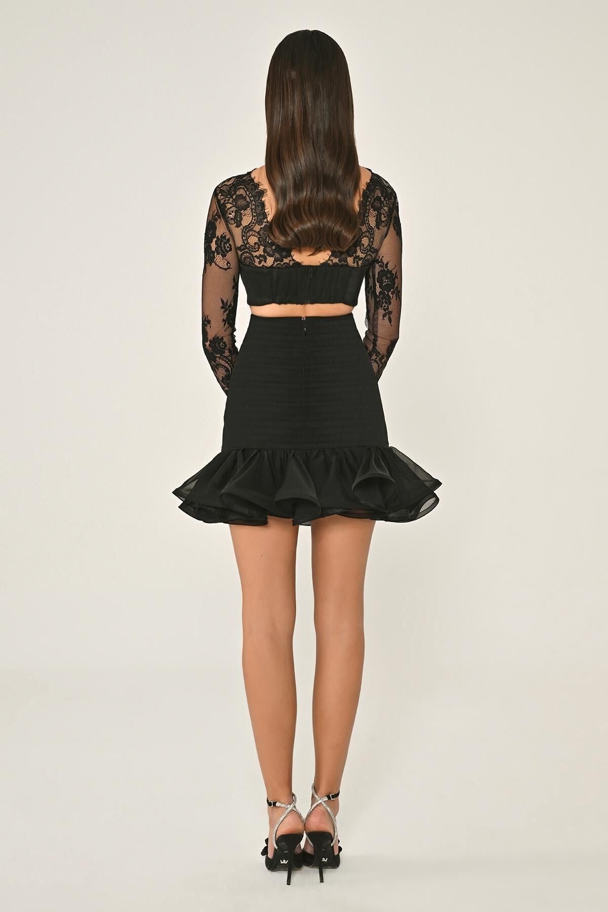 Lace Bow Mini Dress