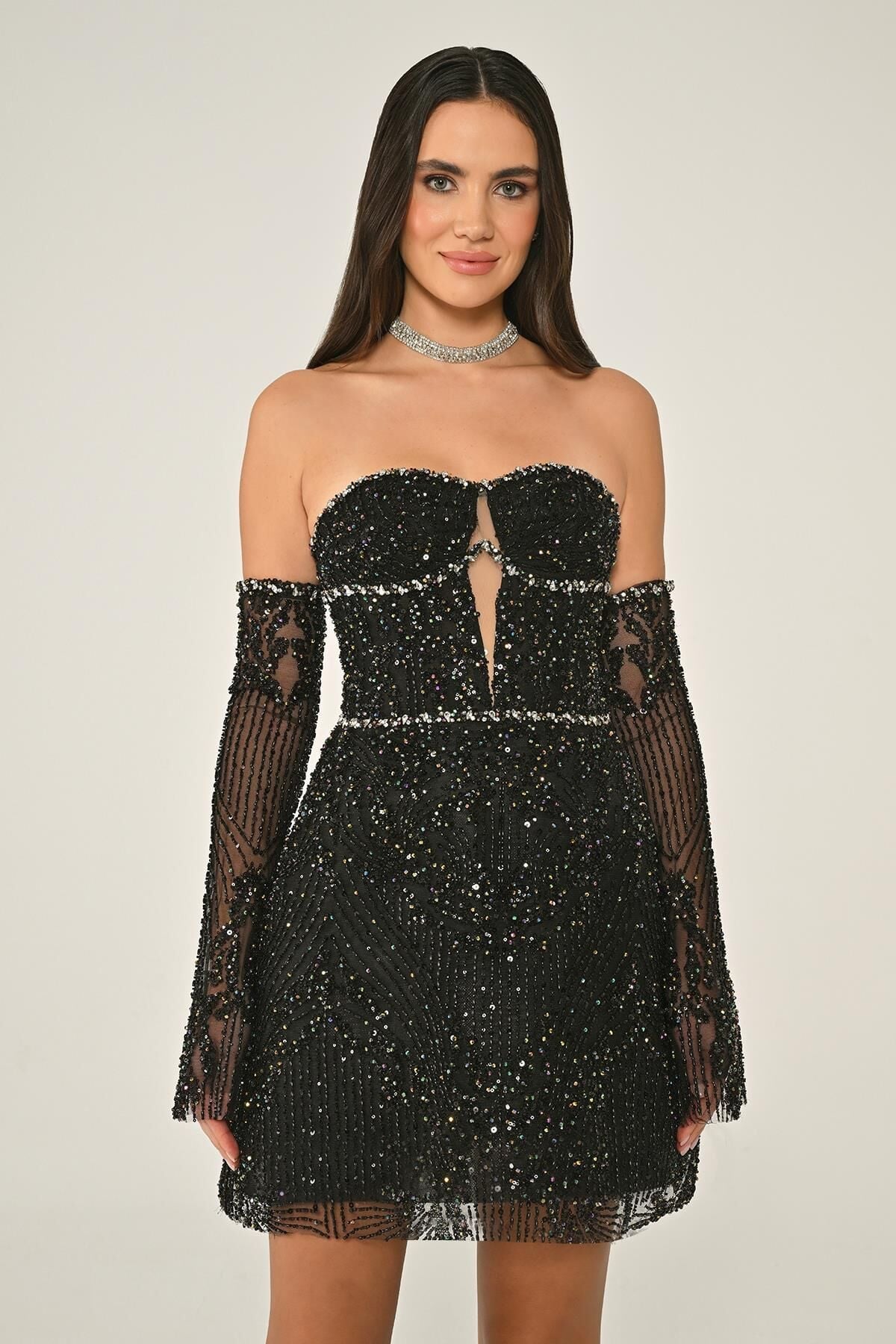 Éclat Beaded Mini Dress