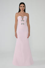 Load image into Gallery viewer, Strapless Mermaid Crepe Evening Gown
