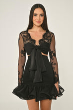 Load image into Gallery viewer, Lace Bow Mini Dress
