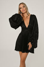 Load image into Gallery viewer, Deep V-Neck Pleated Shiny Short Party Dress
