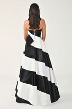 Load image into Gallery viewer, Strapless Two-Tone Princess Cut Satin Organza Gown
