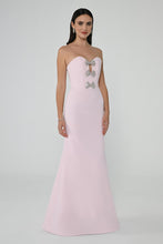 Load image into Gallery viewer, Strapless Mermaid Crepe Evening Gown
