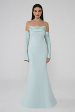 Load image into Gallery viewer, Strapless Sleeve Mermaid Cut Long Evening Dress
