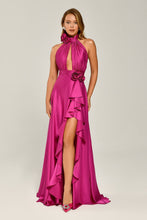Load image into Gallery viewer, Deep Decolletage and Side Slit Long Evening Dress
