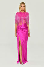 Load image into Gallery viewer, Beaded Fringe Corset Waist Long Evening Dress
