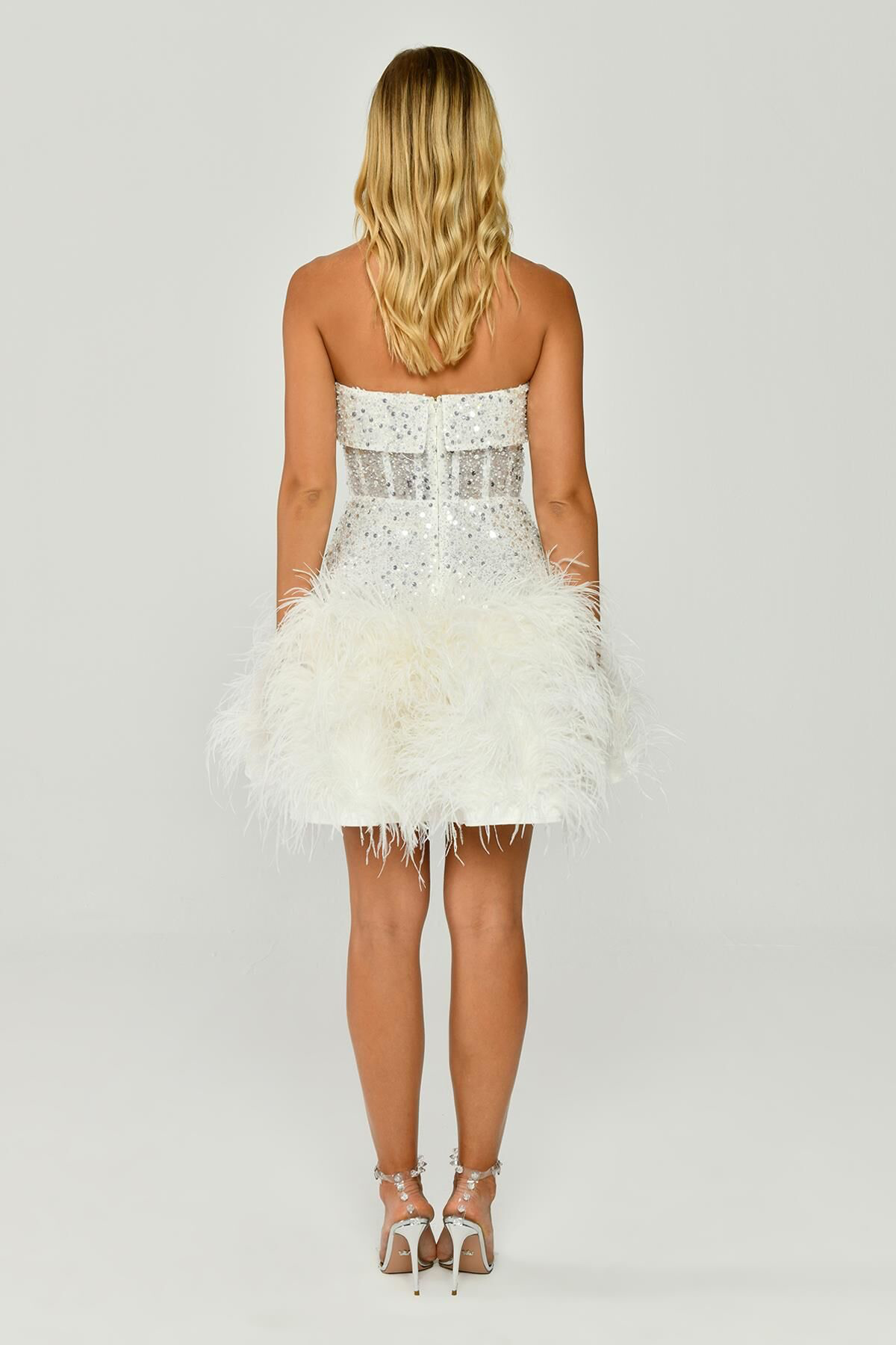 Lumière Feather Mini Dress